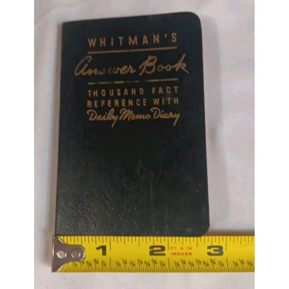 Vtg 1938 Whitman's Answer Book Thousand Fact Reference Daily Memo Diary READ‎
